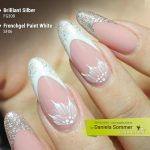 Farbgel Brilliant Silber, Frenchgel Paint White