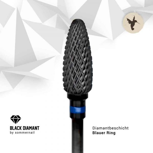Black Diamant Fräser Bit - FLAME Blauer Ring – sommernail