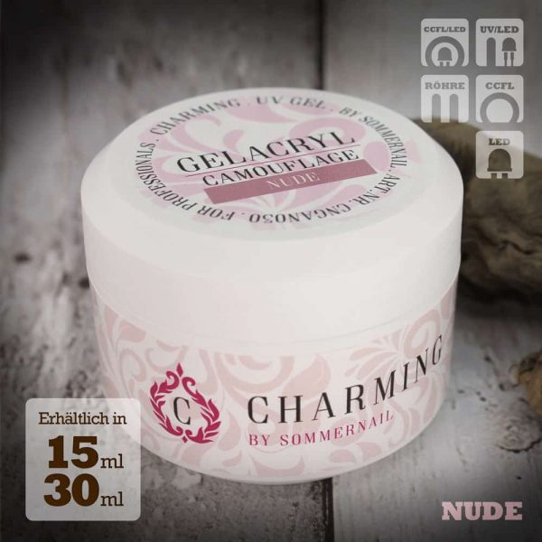 CHARMING - GELACRYL - Camouflagegel - nude – sommernail