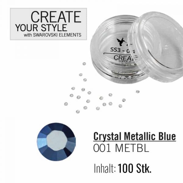 SWAROVSKI ELEMENTS SS3 - Crystal Metallic Blue – sommernail
